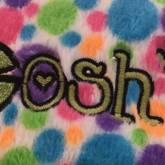 NEW Pack Mates Fuzzy Backpack, Embroidered, Glittery “OMGosh”, Green - Picture 4 of 13